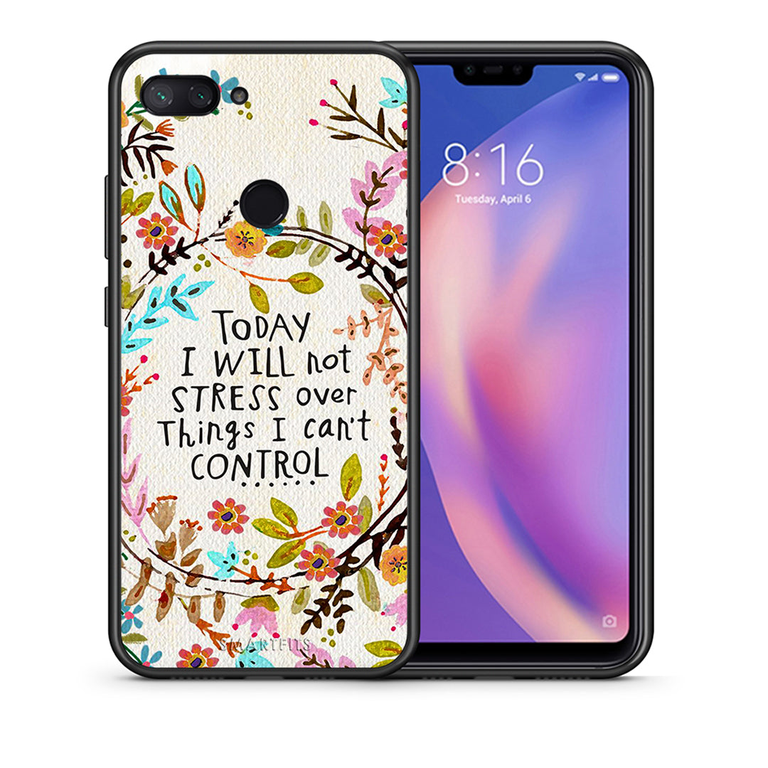 Θήκη Xiaomi Mi 8 Lite Stress Over από τη Smartfits με σχέδιο στο πίσω μέρος και μαύρο περίβλημα | Xiaomi Mi 8 Lite Stress Over case with colorful back and black bezels