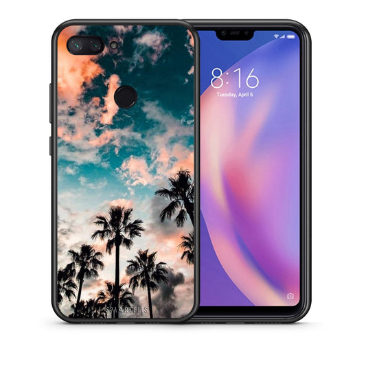 Θήκη Xiaomi Mi 8 Lite Sky Summer από τη Smartfits με σχέδιο στο πίσω μέρος και μαύρο περίβλημα | Xiaomi Mi 8 Lite Sky Summer case with colorful back and black bezels