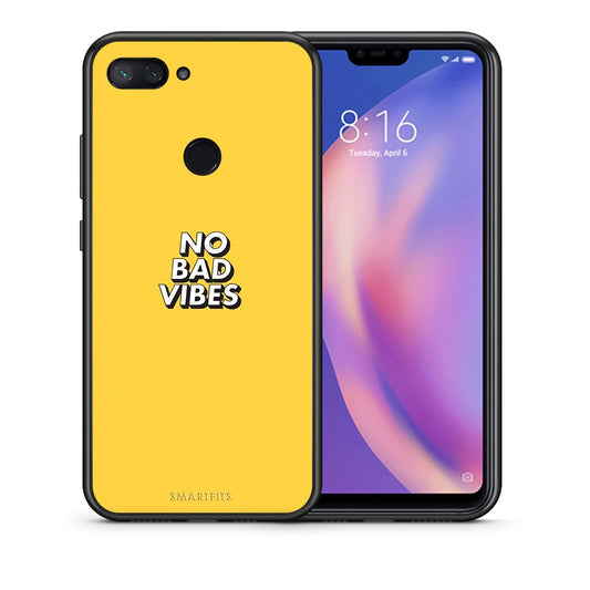 Θήκη Xiaomi Mi 8 Lite Vibes Text από τη Smartfits με σχέδιο στο πίσω μέρος και μαύρο περίβλημα | Xiaomi Mi 8 Lite Vibes Text case with colorful back and black bezels