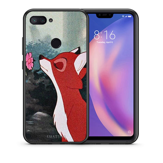 Θήκη Xiaomi Mi 8 Lite Tod And Vixey Love 2 από τη Smartfits με σχέδιο στο πίσω μέρος και μαύρο περίβλημα | Xiaomi Mi 8 Lite Tod And Vixey Love 2 case with colorful back and black bezels