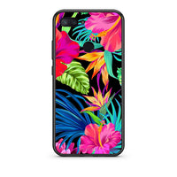 Thumbnail for Xiaomi Mi 8 Lite Tropical Flowers θήκη από τη Smartfits με σχέδιο στο πίσω μέρος και μαύρο περίβλημα | Smartphone case with colorful back and black bezels by Smartfits