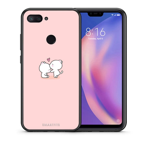 Θήκη Xiaomi Mi 8 Lite Love Valentine από τη Smartfits με σχέδιο στο πίσω μέρος και μαύρο περίβλημα | Xiaomi Mi 8 Lite Love Valentine case with colorful back and black bezels