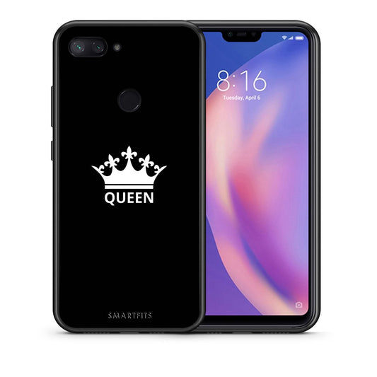 Θήκη Xiaomi Mi 8 Lite Queen Valentine από τη Smartfits με σχέδιο στο πίσω μέρος και μαύρο περίβλημα | Xiaomi Mi 8 Lite Queen Valentine case with colorful back and black bezels