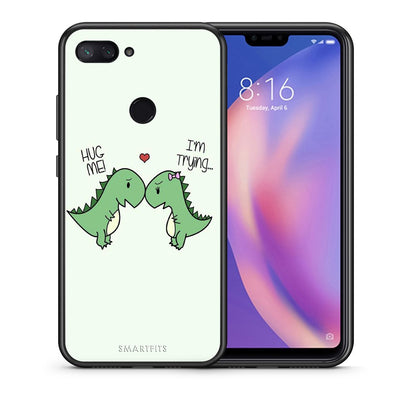 Θήκη Xiaomi Mi 8 Lite Rex Valentine από τη Smartfits με σχέδιο στο πίσω μέρος και μαύρο περίβλημα | Xiaomi Mi 8 Lite Rex Valentine case with colorful back and black bezels