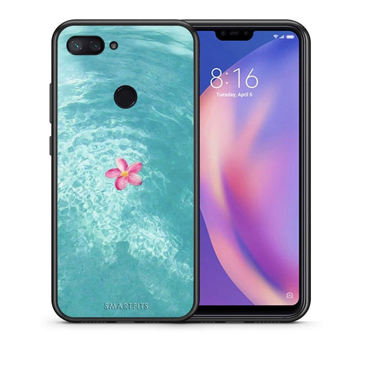 Θήκη Xiaomi Mi 8 Lite Water Flower από τη Smartfits με σχέδιο στο πίσω μέρος και μαύρο περίβλημα | Xiaomi Mi 8 Lite Water Flower case with colorful back and black bezels