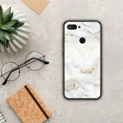 White Gold Marble - Xiaomi Mi 8 Lite θήκη