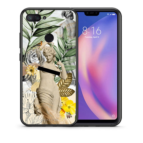 Θήκη Xiaomi Mi 8 Lite Woman Statue από τη Smartfits με σχέδιο στο πίσω μέρος και μαύρο περίβλημα | Xiaomi Mi 8 Lite Woman Statue case with colorful back and black bezels