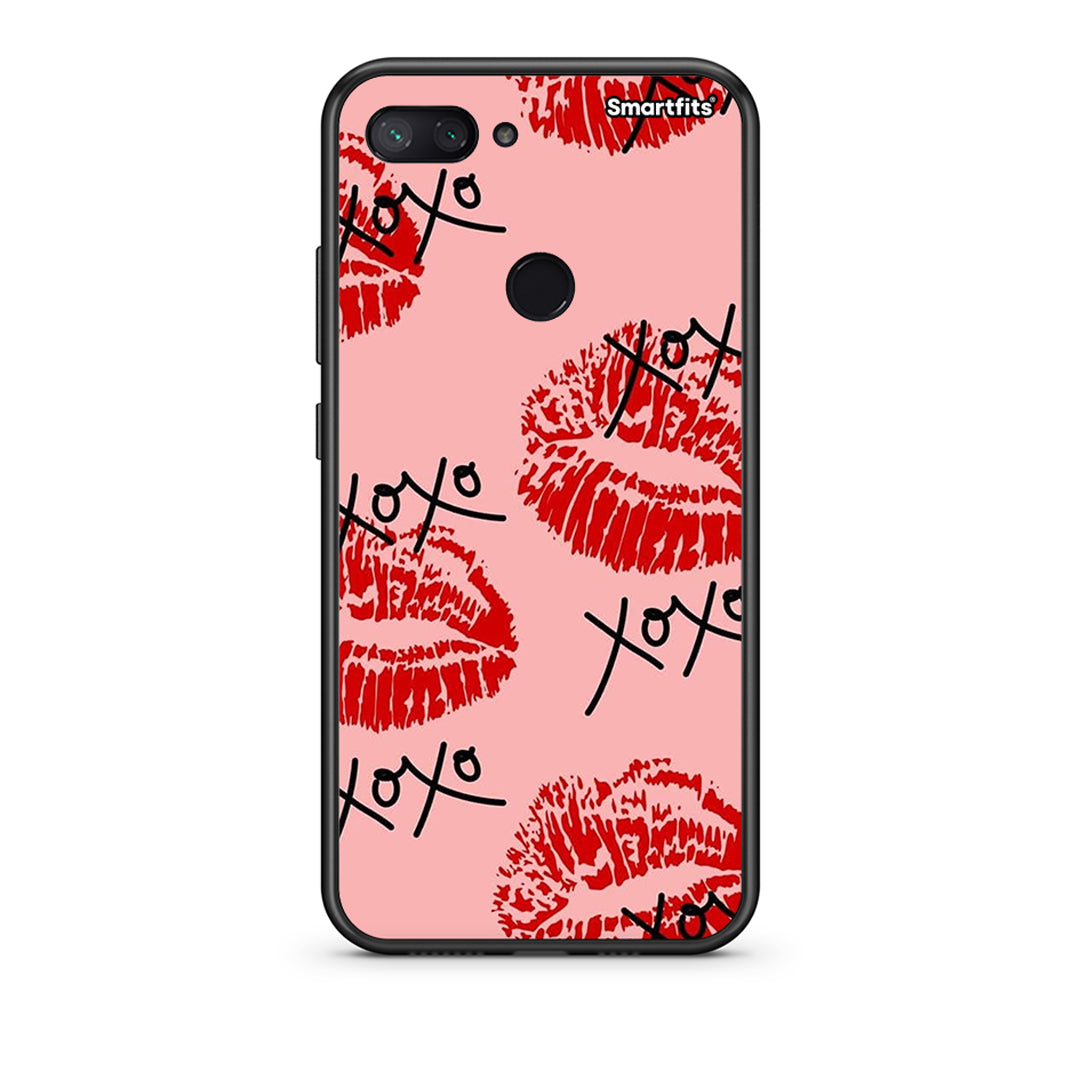 Xiaomi Mi 8 Lite XOXO Lips θήκη από τη Smartfits με σχέδιο στο πίσω μέρος και μαύρο περίβλημα | Smartphone case with colorful back and black bezels by Smartfits