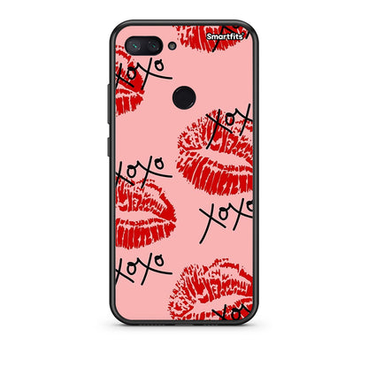 Xiaomi Mi 8 Lite XOXO Lips θήκη από τη Smartfits με σχέδιο στο πίσω μέρος και μαύρο περίβλημα | Smartphone case with colorful back and black bezels by Smartfits