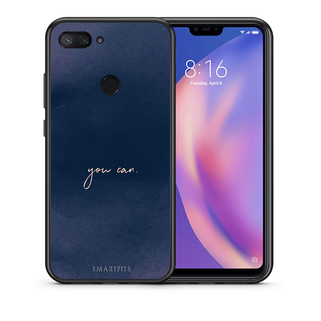Θήκη Xiaomi Mi 8 Lite You Can από τη Smartfits με σχέδιο στο πίσω μέρος και μαύρο περίβλημα | Xiaomi Mi 8 Lite You Can case with colorful back and black bezels