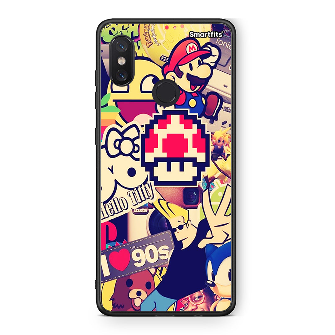 Xiaomi Mi 8 Love The 90s θήκη από τη Smartfits με σχέδιο στο πίσω μέρος και μαύρο περίβλημα | Smartphone case with colorful back and black bezels by Smartfits