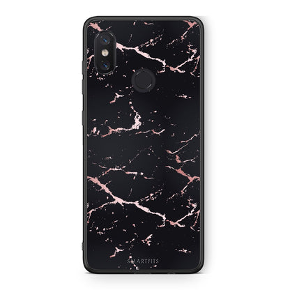 4 - Xiaomi Mi 8 Black Rosegold Marble case, cover, bumper