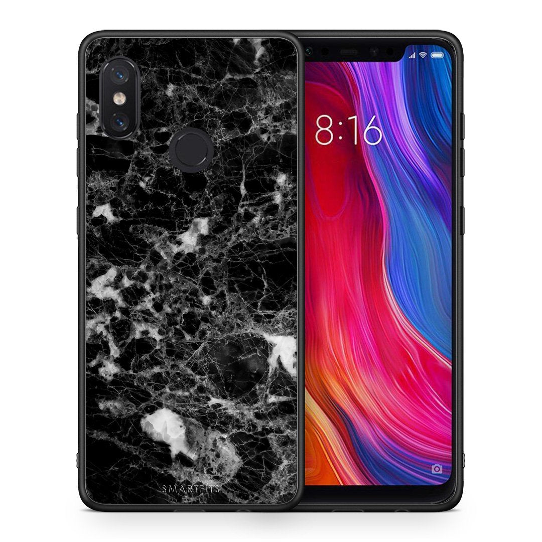 Θήκη Xiaomi Mi 8 Male Marble από τη Smartfits με σχέδιο στο πίσω μέρος και μαύρο περίβλημα | Xiaomi Mi 8 Male Marble case with colorful back and black bezels