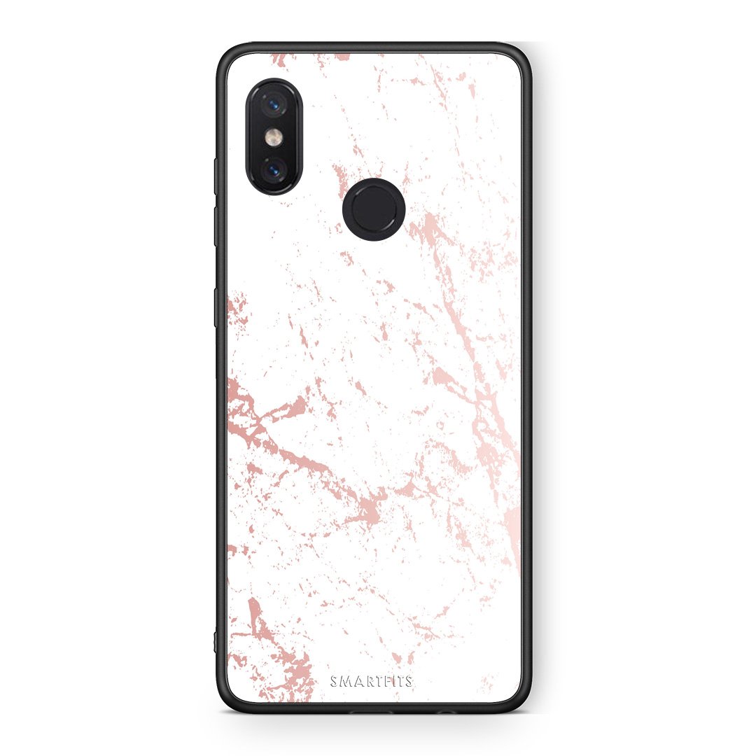 116 - Xiaomi Mi 8 Pink Splash Marble case, cover, bumper