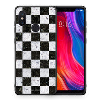 Thumbnail for Θήκη Xiaomi Mi 8 Square Geometric Marble από τη Smartfits με σχέδιο στο πίσω μέρος και μαύρο περίβλημα | Xiaomi Mi 8 Square Geometric Marble case with colorful back and black bezels