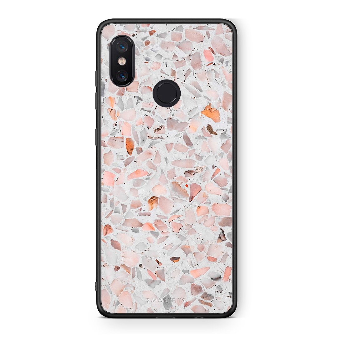 Xiaomi Mi 8 Marble Terrazzo θήκη από τη Smartfits με σχέδιο στο πίσω μέρος και μαύρο περίβλημα | Smartphone case with colorful back and black bezels by Smartfits