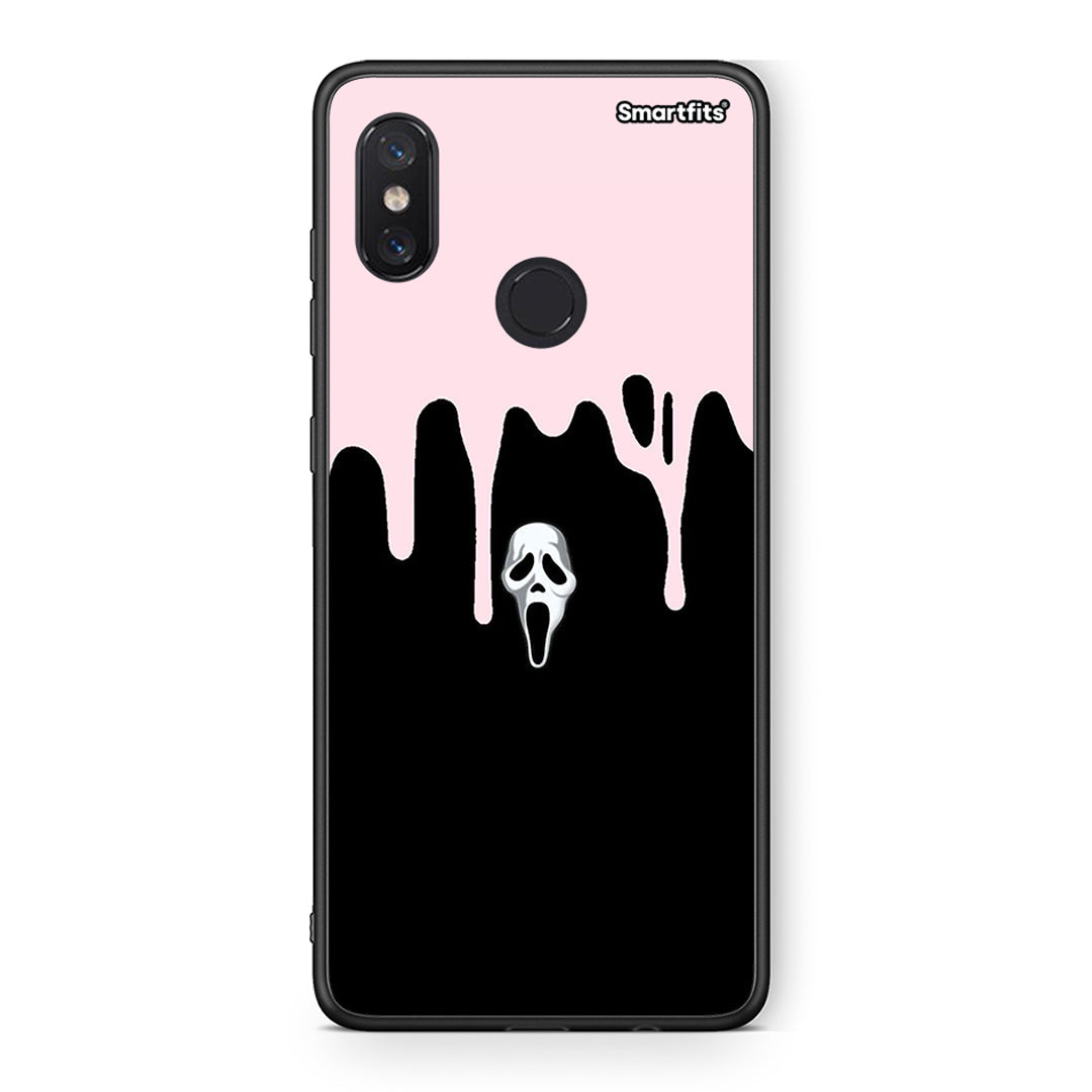 Xiaomi Mi 8 Melting Halloween Mask Θήκη από τη Smartfits με σχέδιο στο πίσω μέρος και μαύρο περίβλημα | Smartphone case with colorful back and black bezels by Smartfits