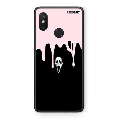 Xiaomi Mi 8 Melting Halloween Mask Θήκη από τη Smartfits με σχέδιο στο πίσω μέρος και μαύρο περίβλημα | Smartphone case with colorful back and black bezels by Smartfits