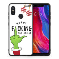 Thumbnail for Θήκη Xiaomi Mi 8 Merry F Xmas από τη Smartfits με σχέδιο στο πίσω μέρος και μαύρο περίβλημα | Xiaomi Mi 8 Merry F Xmas case with colorful back and black bezels