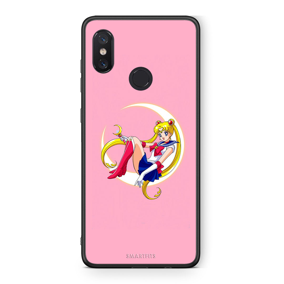 Xiaomi Mi 8 Moon Girl θήκη από τη Smartfits με σχέδιο στο πίσω μέρος και μαύρο περίβλημα | Smartphone case with colorful back and black bezels by Smartfits