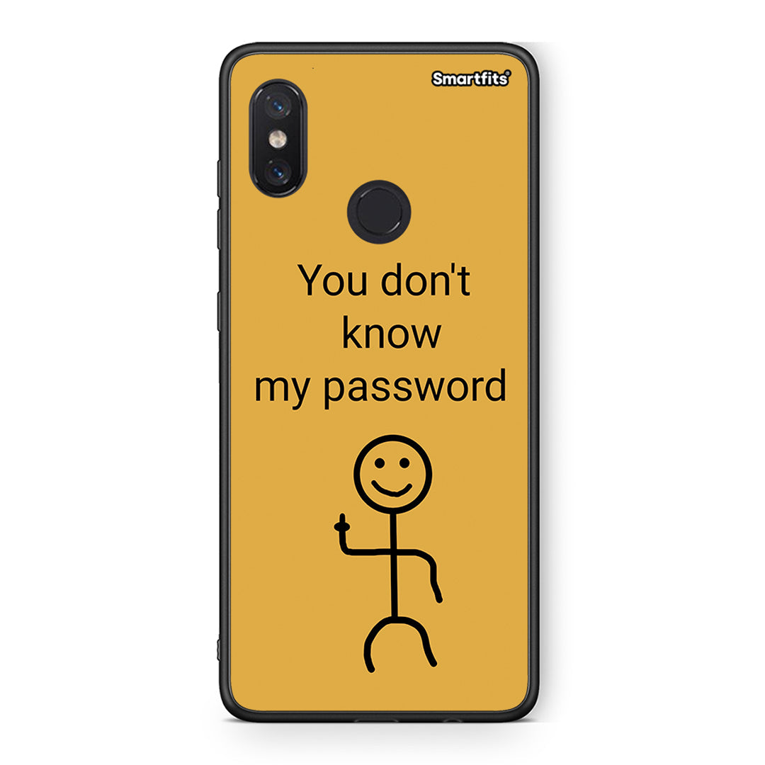 Xiaomi Mi 8 My Password Θήκη από τη Smartfits με σχέδιο στο πίσω μέρος και μαύρο περίβλημα | Smartphone case with colorful back and black bezels by Smartfits