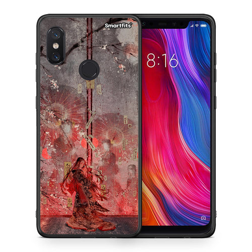 Θήκη Xiaomi Mi 8 Nezuko Kamado από τη Smartfits με σχέδιο στο πίσω μέρος και μαύρο περίβλημα | Xiaomi Mi 8 Nezuko Kamado case with colorful back and black bezels