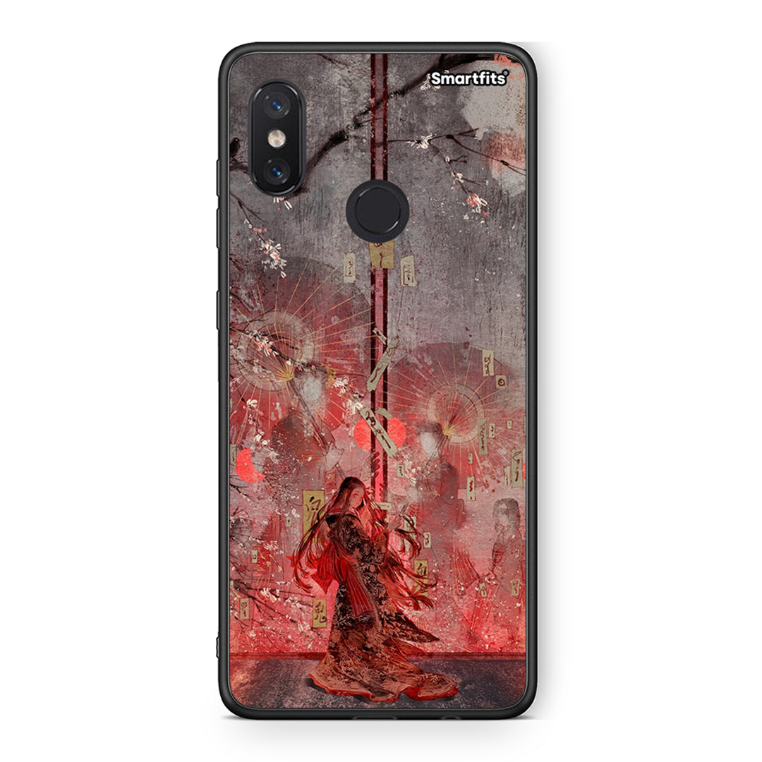 Xiaomi Mi 8 Nezuko Kamado θήκη από τη Smartfits με σχέδιο στο πίσω μέρος και μαύρο περίβλημα | Smartphone case with colorful back and black bezels by Smartfits