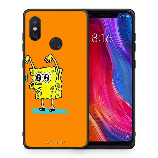 Θήκη Αγίου Βαλεντίνου Xiaomi Mi 8 No Money 2 από τη Smartfits με σχέδιο στο πίσω μέρος και μαύρο περίβλημα | Xiaomi Mi 8 No Money 2 case with colorful back and black bezels
