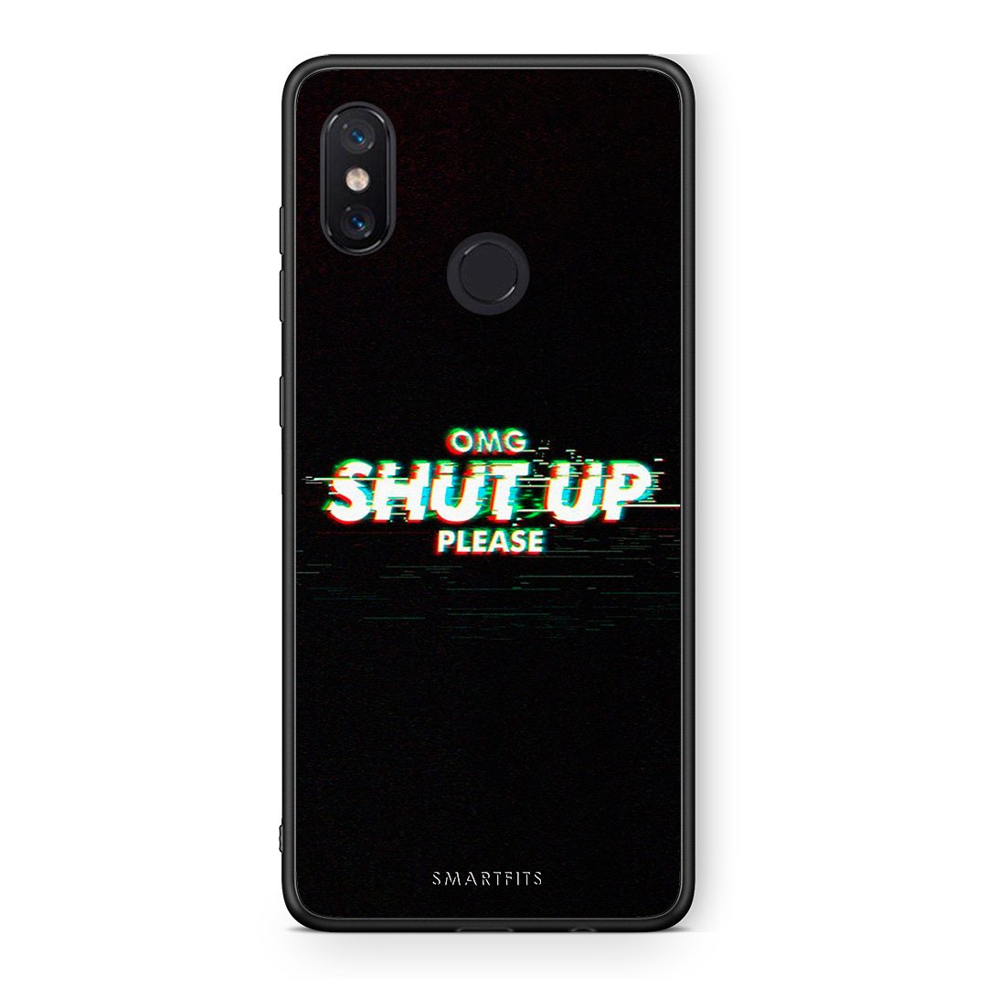 Xiaomi Mi 8 OMG ShutUp θήκη από τη Smartfits με σχέδιο στο πίσω μέρος και μαύρο περίβλημα | Smartphone case with colorful back and black bezels by Smartfits