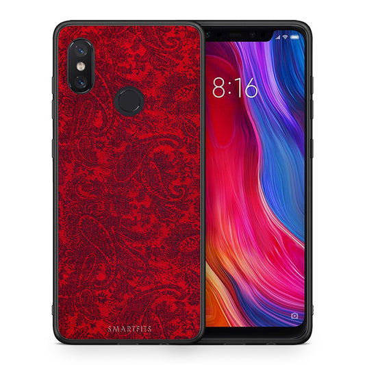 Θήκη Xiaomi Mi 8 Paisley Cashmere από τη Smartfits με σχέδιο στο πίσω μέρος και μαύρο περίβλημα | Xiaomi Mi 8 Paisley Cashmere case with colorful back and black bezels