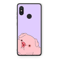 Thumbnail for Xiaomi Mi 8 Pig Love 2 Θήκη Αγίου Βαλεντίνου από τη Smartfits με σχέδιο στο πίσω μέρος και μαύρο περίβλημα | Smartphone case with colorful back and black bezels by Smartfits