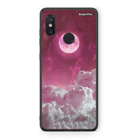 Thumbnail for Xiaomi Mi 8 Pink Moon Θήκη από τη Smartfits με σχέδιο στο πίσω μέρος και μαύρο περίβλημα | Smartphone case with colorful back and black bezels by Smartfits