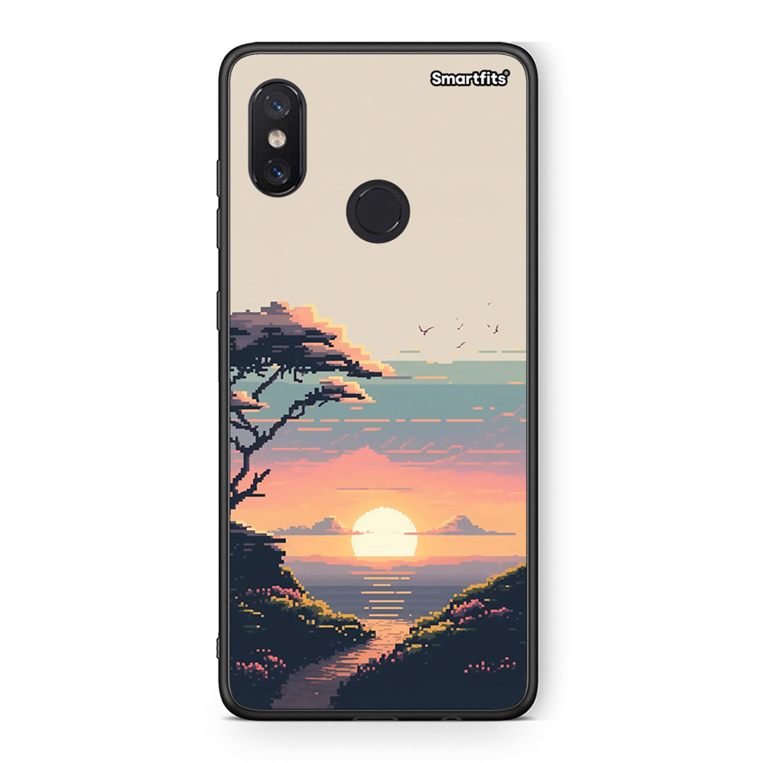Xiaomi Mi 8 Pixel Sunset Θήκη από τη Smartfits με σχέδιο στο πίσω μέρος και μαύρο περίβλημα | Smartphone case with colorful back and black bezels by Smartfits