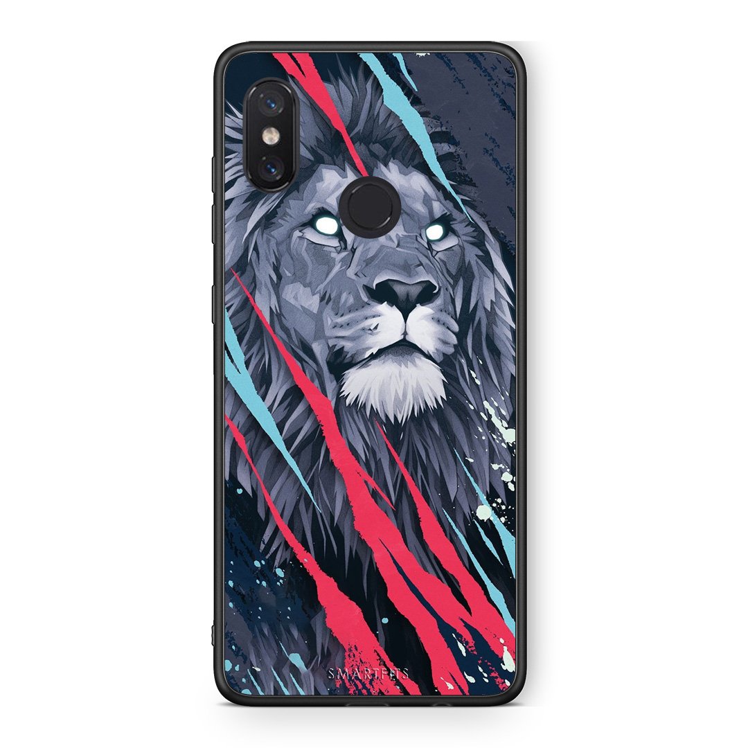 4 - Xiaomi Mi 8 Lion Designer PopArt case, cover, bumper
