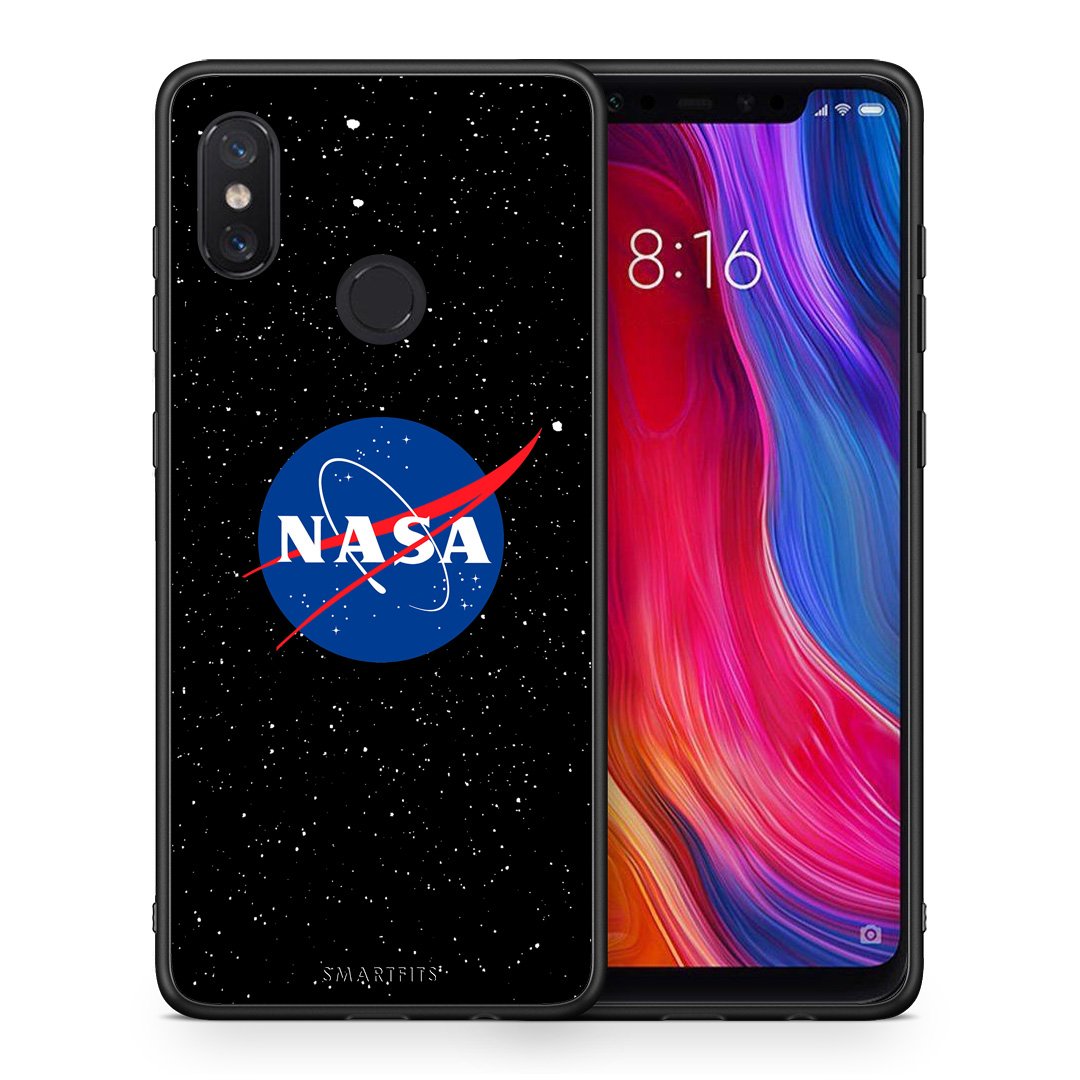 Θήκη Xiaomi Mi 8 NASA PopArt από τη Smartfits με σχέδιο στο πίσω μέρος και μαύρο περίβλημα | Xiaomi Mi 8 NASA PopArt case with colorful back and black bezels