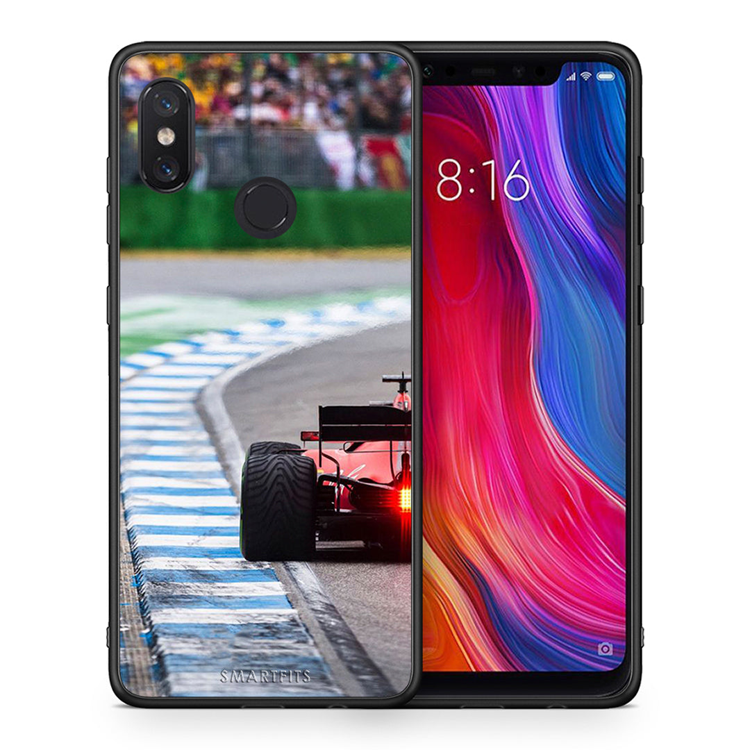 Θήκη Xiaomi Mi 8 Racing Vibes από τη Smartfits με σχέδιο στο πίσω μέρος και μαύρο περίβλημα | Xiaomi Mi 8 Racing Vibes case with colorful back and black bezels