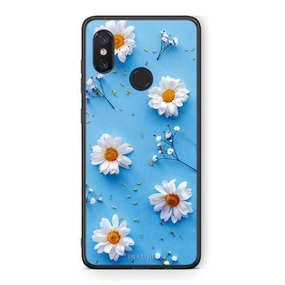 Xiaomi Mi 8 Real Daisies θήκη από τη Smartfits με σχέδιο στο πίσω μέρος και μαύρο περίβλημα | Smartphone case with colorful back and black bezels by Smartfits