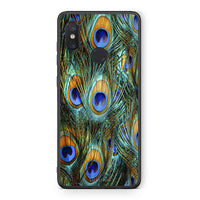 Thumbnail for Xiaomi Mi 8 Real Peacock Feathers θήκη από τη Smartfits με σχέδιο στο πίσω μέρος και μαύρο περίβλημα | Smartphone case with colorful back and black bezels by Smartfits