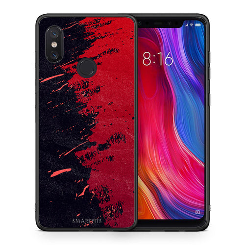 Θήκη Αγίου Βαλεντίνου Xiaomi Mi 8 Red Paint από τη Smartfits με σχέδιο στο πίσω μέρος και μαύρο περίβλημα | Xiaomi Mi 8 Red Paint case with colorful back and black bezels