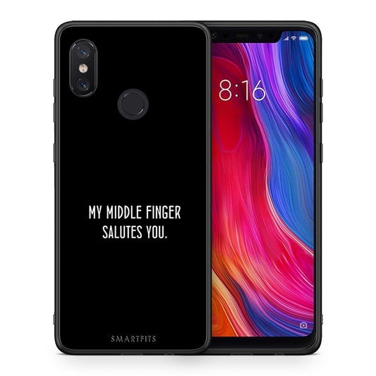 Θήκη Xiaomi Mi 8 Salute από τη Smartfits με σχέδιο στο πίσω μέρος και μαύρο περίβλημα | Xiaomi Mi 8 Salute case with colorful back and black bezels