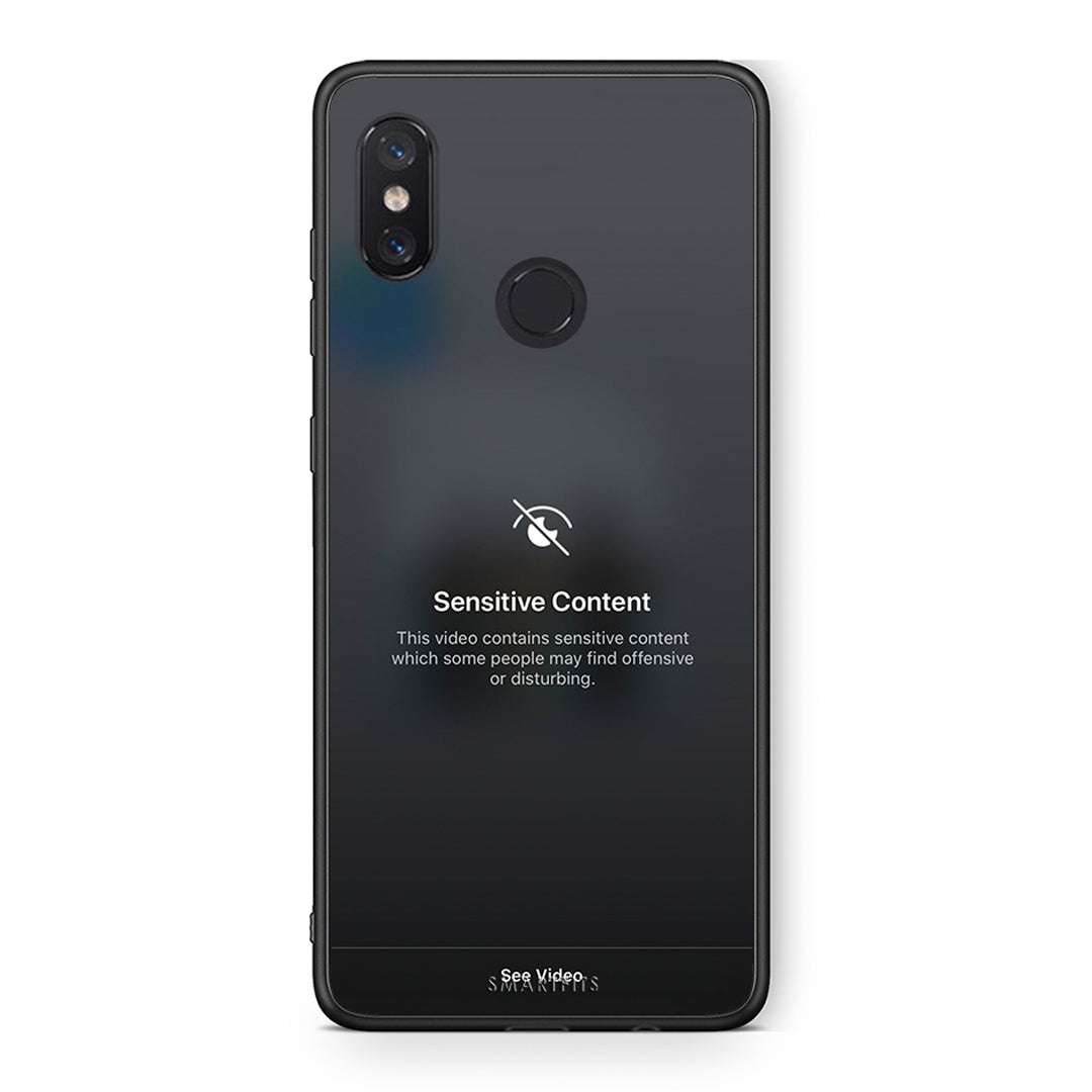 Xiaomi Mi 8 Sensitive Content θήκη από τη Smartfits με σχέδιο στο πίσω μέρος και μαύρο περίβλημα | Smartphone case with colorful back and black bezels by Smartfits