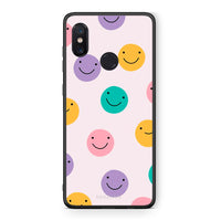 Thumbnail for Xiaomi Mi 8 Smiley Faces θήκη από τη Smartfits με σχέδιο στο πίσω μέρος και μαύρο περίβλημα | Smartphone case with colorful back and black bezels by Smartfits