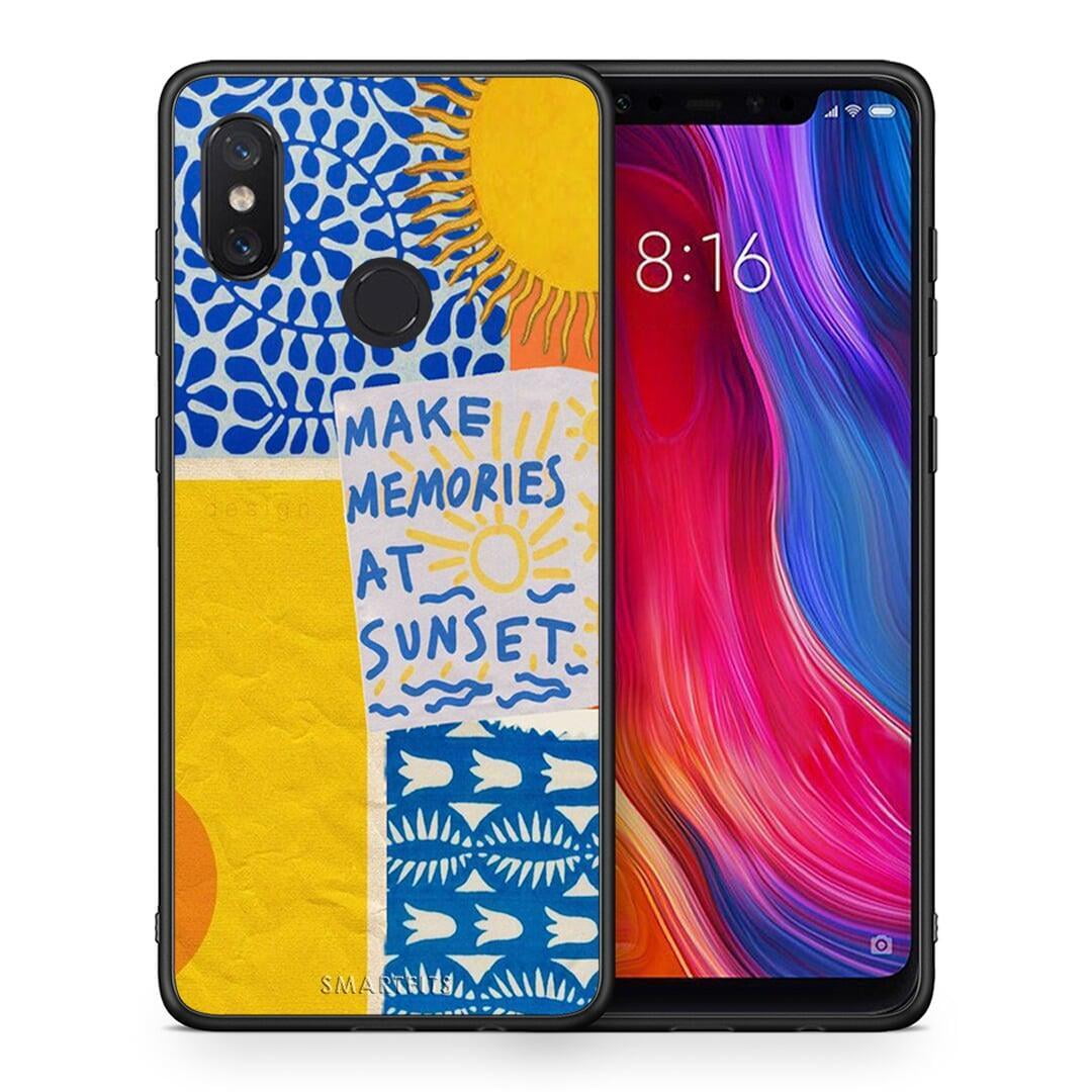 Θήκη Xiaomi Mi 8 Sunset Memories από τη Smartfits με σχέδιο στο πίσω μέρος και μαύρο περίβλημα | Xiaomi Mi 8 Sunset Memories case with colorful back and black bezels