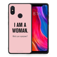 Thumbnail for Θήκη Xiaomi Mi 8 Superpower Woman από τη Smartfits με σχέδιο στο πίσω μέρος και μαύρο περίβλημα | Xiaomi Mi 8 Superpower Woman case with colorful back and black bezels