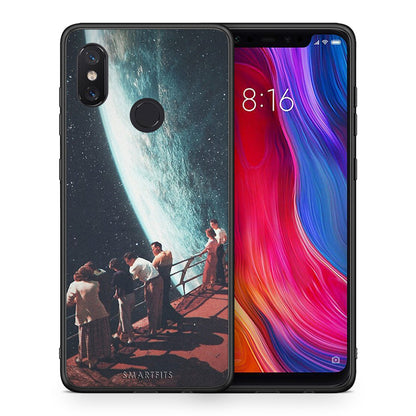 Θήκη Xiaomi Mi 8 Surreal View από τη Smartfits με σχέδιο στο πίσω μέρος και μαύρο περίβλημα | Xiaomi Mi 8 Surreal View case with colorful back and black bezels