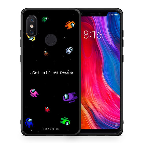 Θήκη Xiaomi Mi 8 AFK Text από τη Smartfits με σχέδιο στο πίσω μέρος και μαύρο περίβλημα | Xiaomi Mi 8 AFK Text case with colorful back and black bezels
