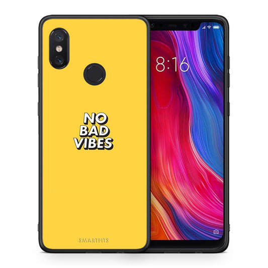 Θήκη Xiaomi Mi 8 Vibes Text από τη Smartfits με σχέδιο στο πίσω μέρος και μαύρο περίβλημα | Xiaomi Mi 8 Vibes Text case with colorful back and black bezels