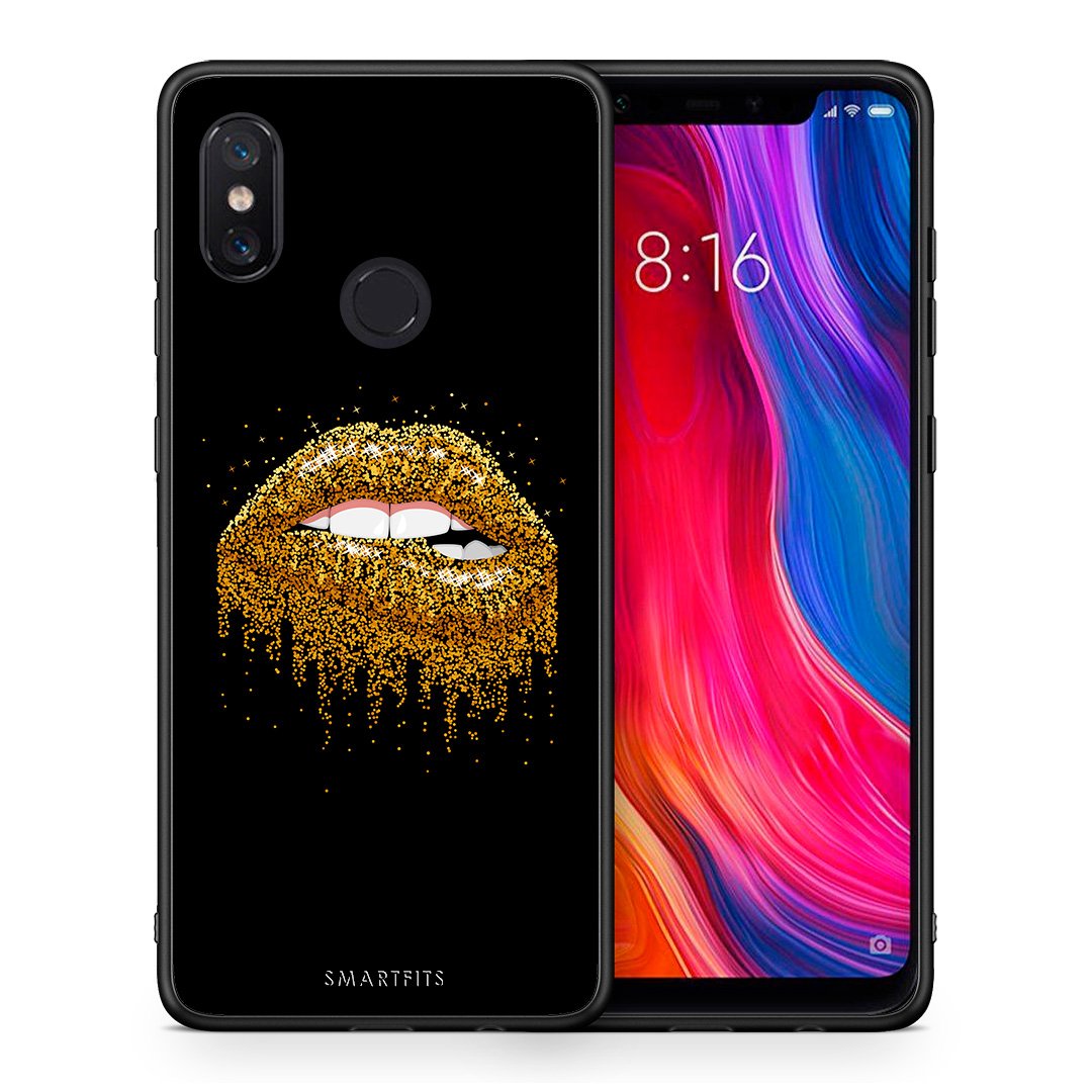 Θήκη Xiaomi Mi 8 Golden Valentine από τη Smartfits με σχέδιο στο πίσω μέρος και μαύρο περίβλημα | Xiaomi Mi 8 Golden Valentine case with colorful back and black bezels