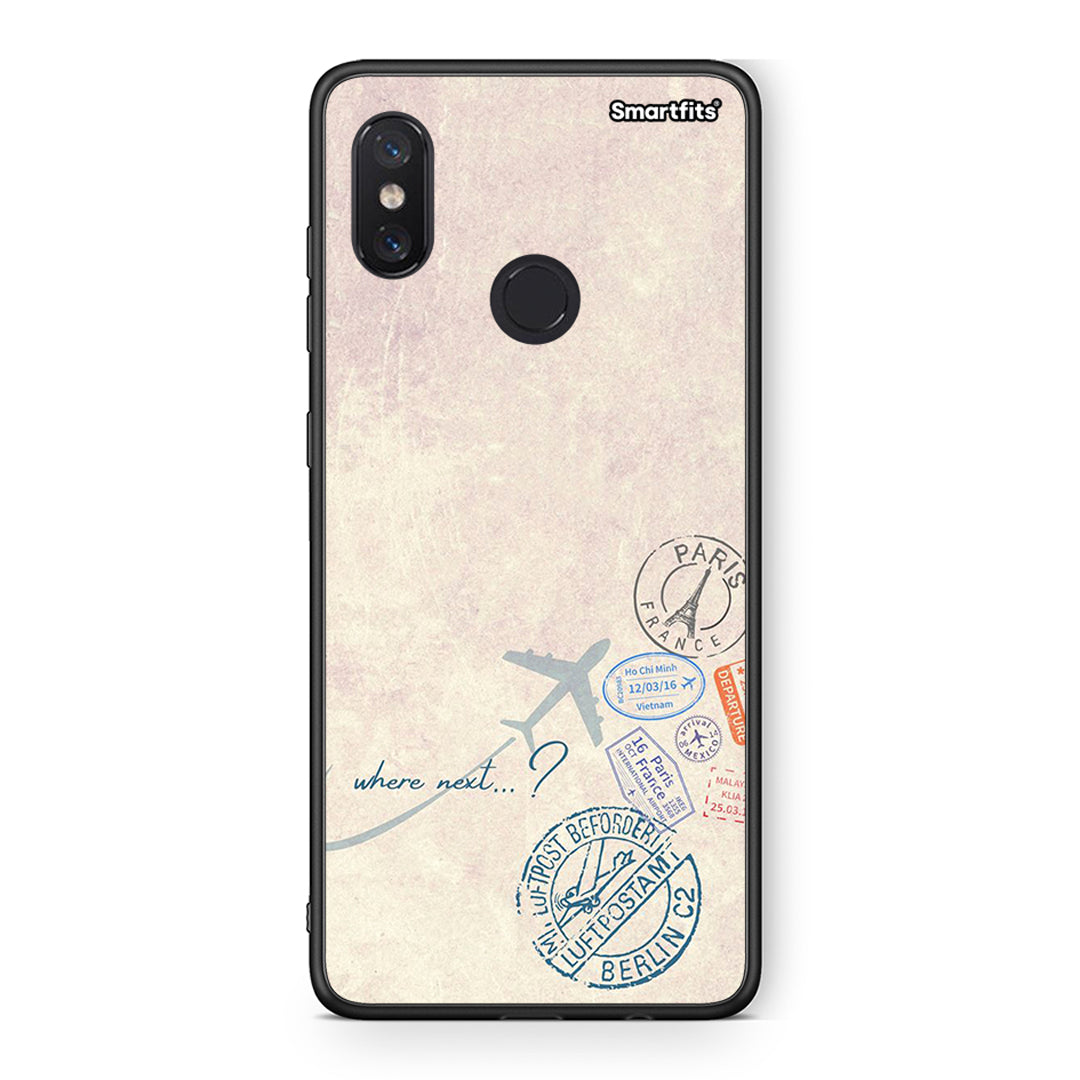 Xiaomi Mi 8 Where Next Θήκη από τη Smartfits με σχέδιο στο πίσω μέρος και μαύρο περίβλημα | Smartphone case with colorful back and black bezels by Smartfits