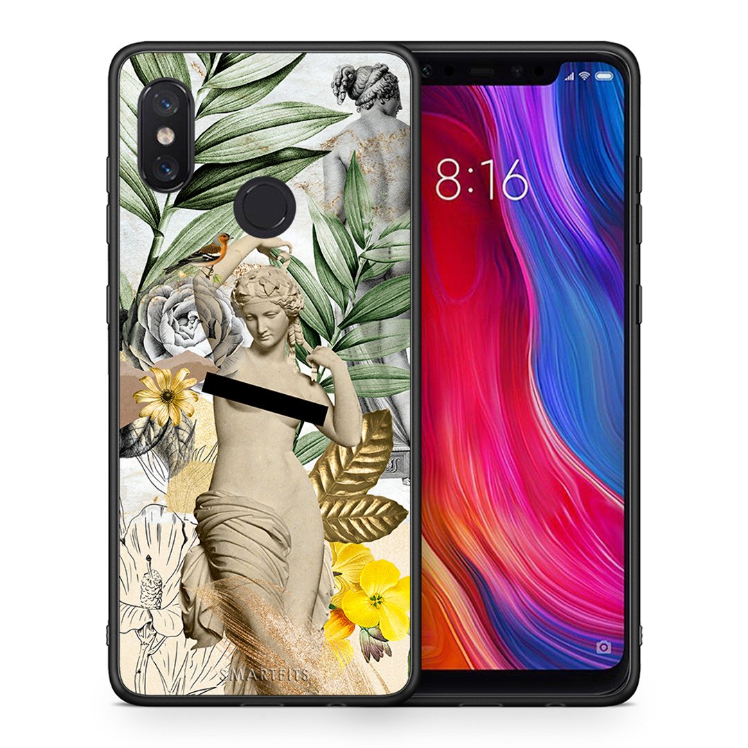 Θήκη Xiaomi Mi 8 Woman Statue από τη Smartfits με σχέδιο στο πίσω μέρος και μαύρο περίβλημα | Xiaomi Mi 8 Woman Statue case with colorful back and black bezels